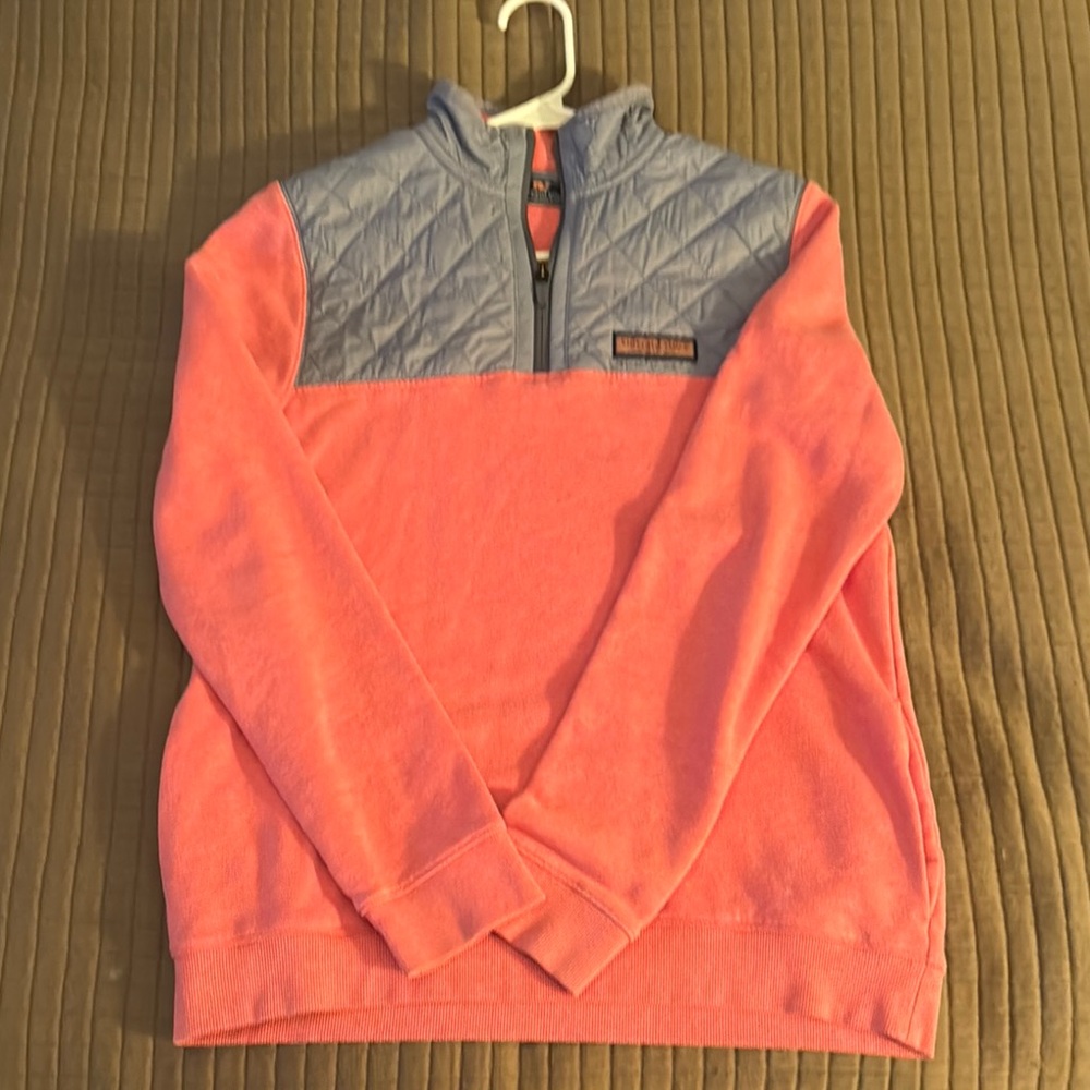 Vineyard Vines Pink and Gray Shep Sweater